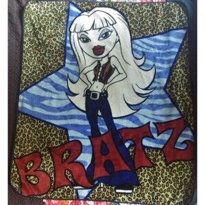 Blanket 60x50 Vintage Bratz Doll Fashion Throw bedding 2004